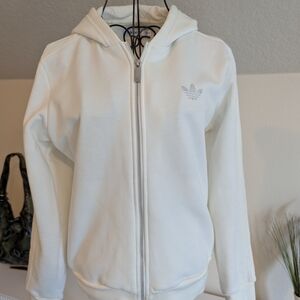Adidas Originals Zip-Up Hoodie w/ Rhinestone Logo